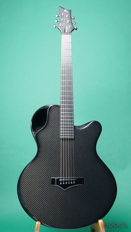 Emerald Guitars X30 Black w/ L.R.Baggs Anthem FRONT