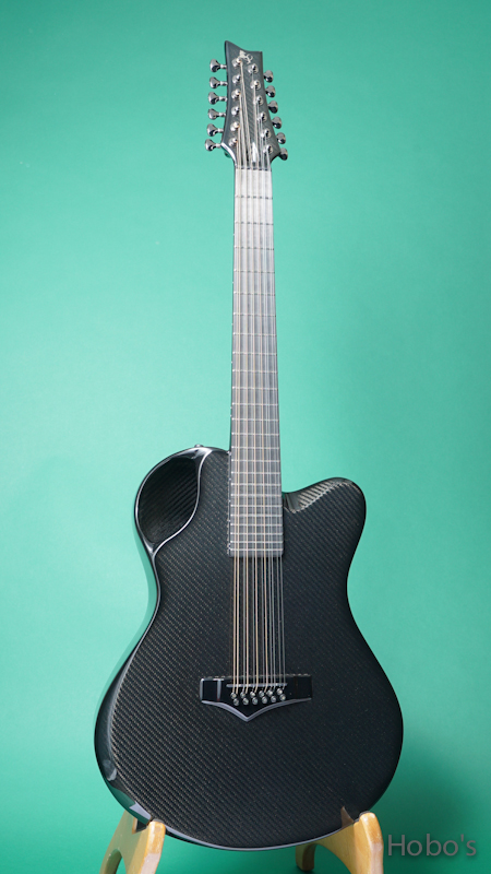 Emerald Guitars X20-12 Black w/Anthem "12 Strings Guitar" FRONT