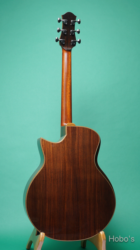 FUJII GUITARS (藤井 圭介) Model SJ Cutaway "German Spruce / Indian Rosewood" BACK