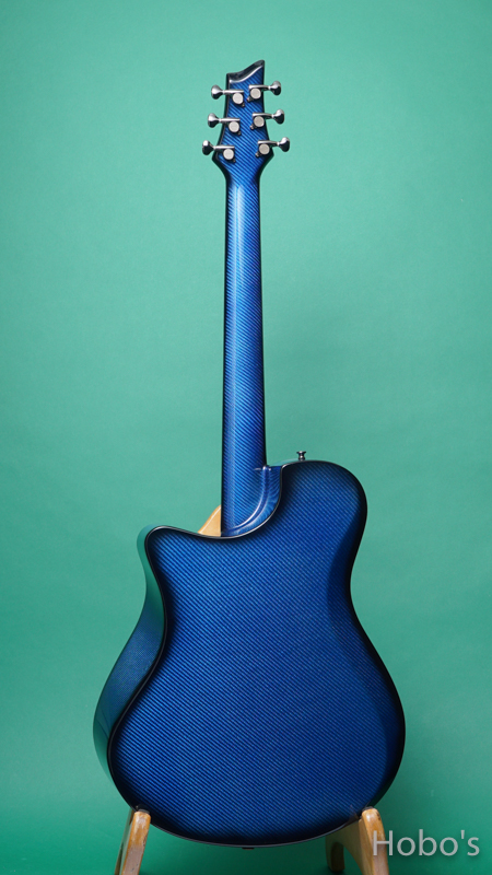 Emerald Guitars X10 Vibrant Blue BACK