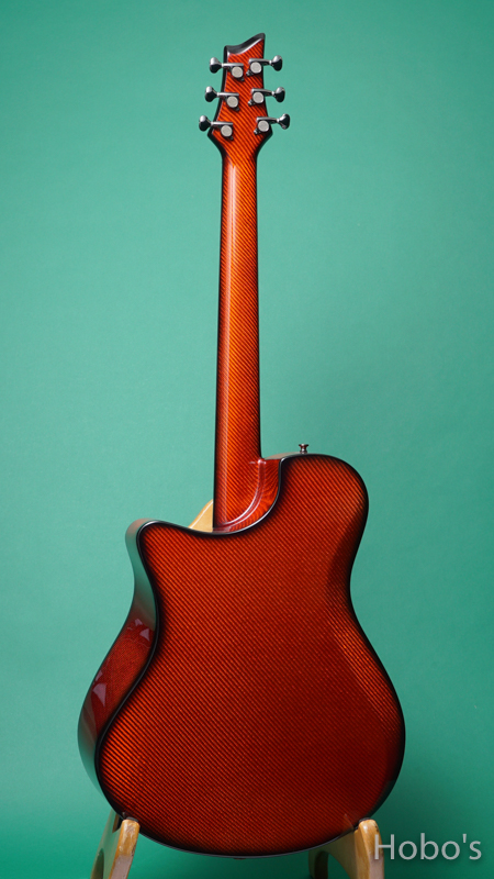 Emerald Guitars X10 Vibrant Red BACK