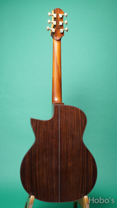 NISHIHARA GUITARS (西原 悠紀) Pado OM Cutaway "German / Indian Rosewood" BACK