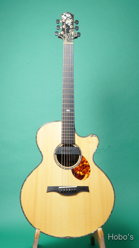 Water Road (増田 明夫) D-Arte Cutaway "German / Brazilian Rosewood" FRONT