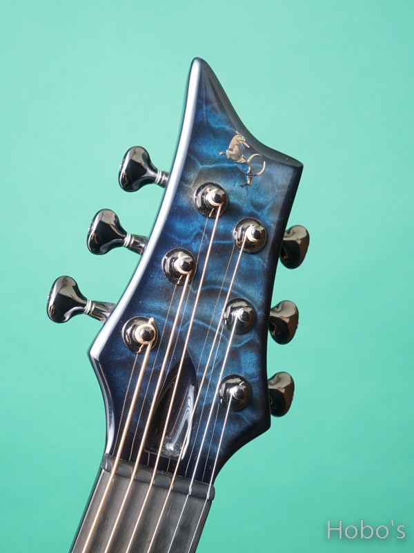 Emerald Guitars X20 Blue Quilted Maple Custom "w/L.R.Baggs Anthem" 1