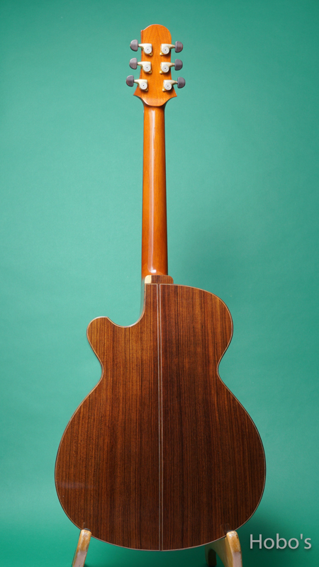 Water Road (増田 明夫) Melodia Cutaway "Bear Claw Sitka Spruce Top" BACK